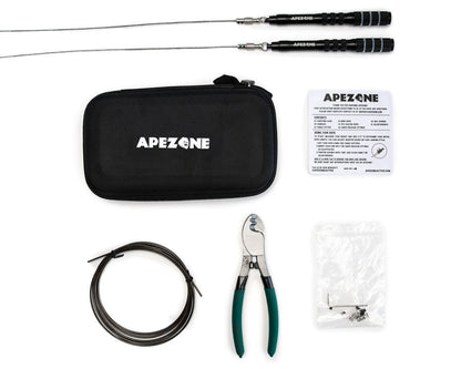 APEZONE cable repair kit with tools and components on a white background